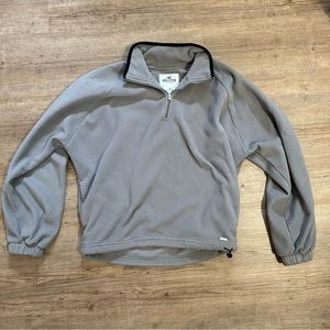 Hollister Grey 1/4 Zip Sweatshirt